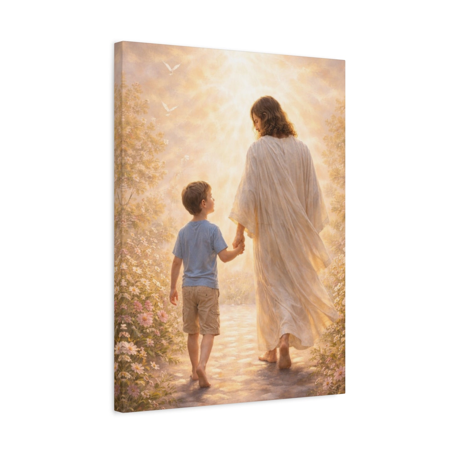 Caminando con Jesús | Obra espiritual para tu hogar | Arte devocional cristiano