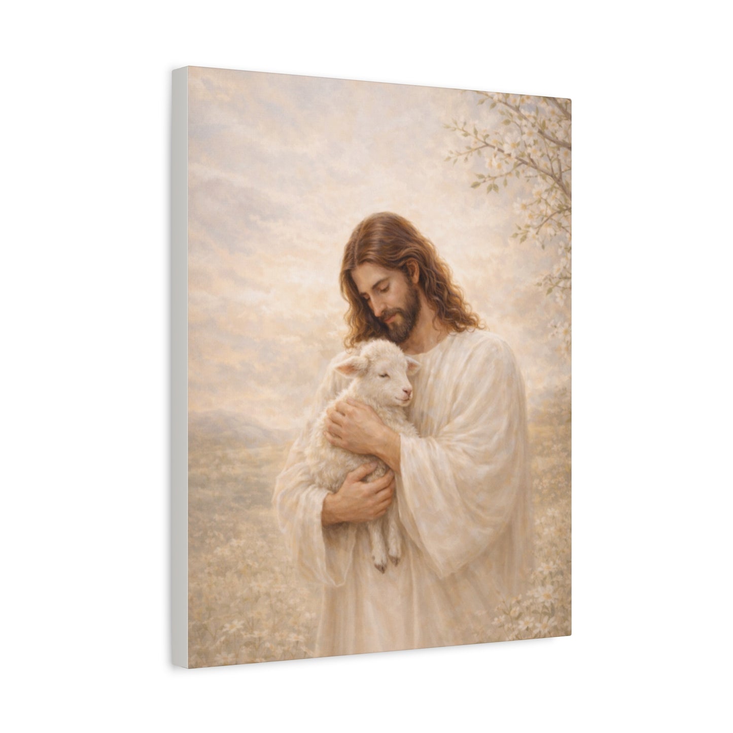 Jesús el Buen Pastor | Canvas espiritual para tu hogar | Arte devocional cristiano