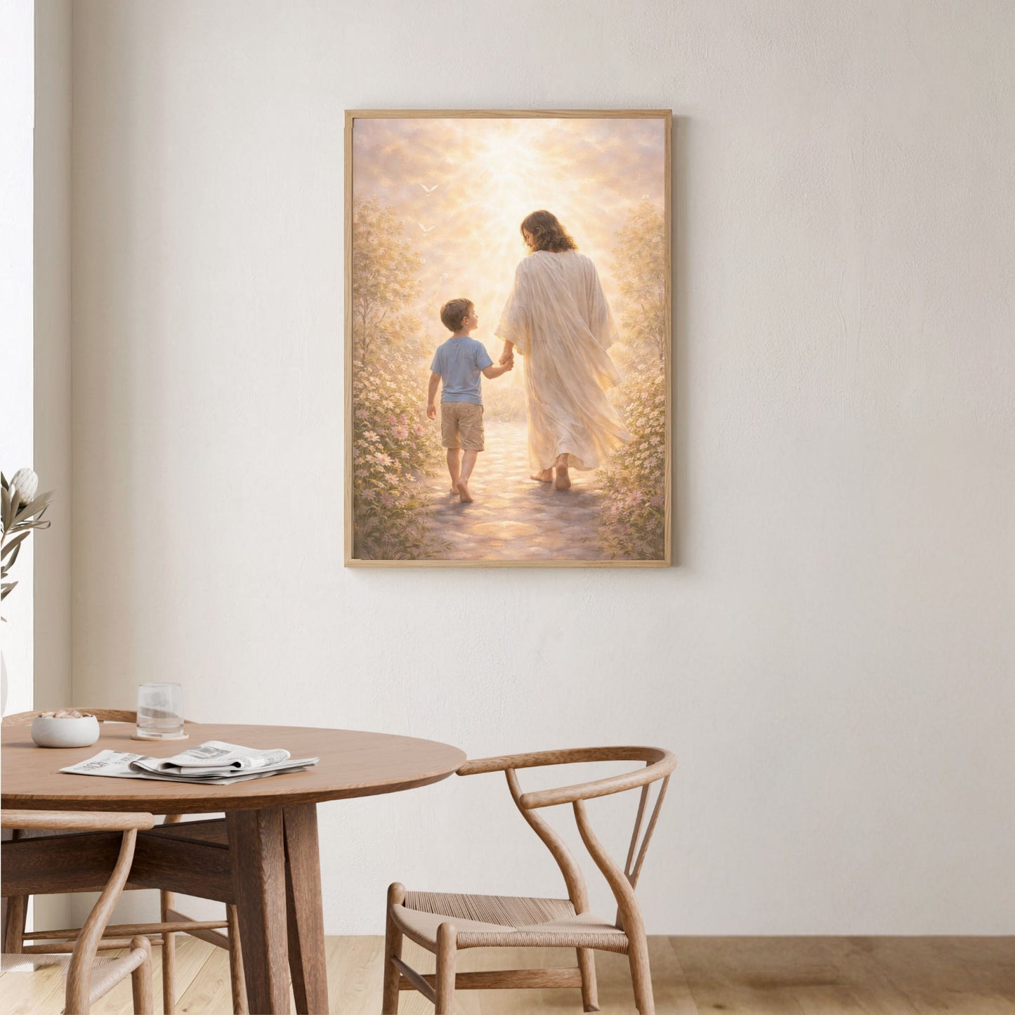 Caminando con Jesús | Obra espiritual para tu hogar | Arte devocional cristiano