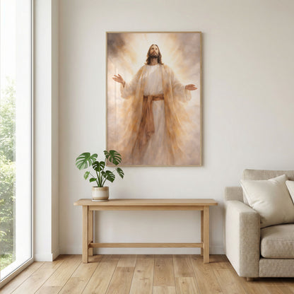 Luz divina que guía tu camino | Obra espiritual para tu hogar | Arte devocional cristiano