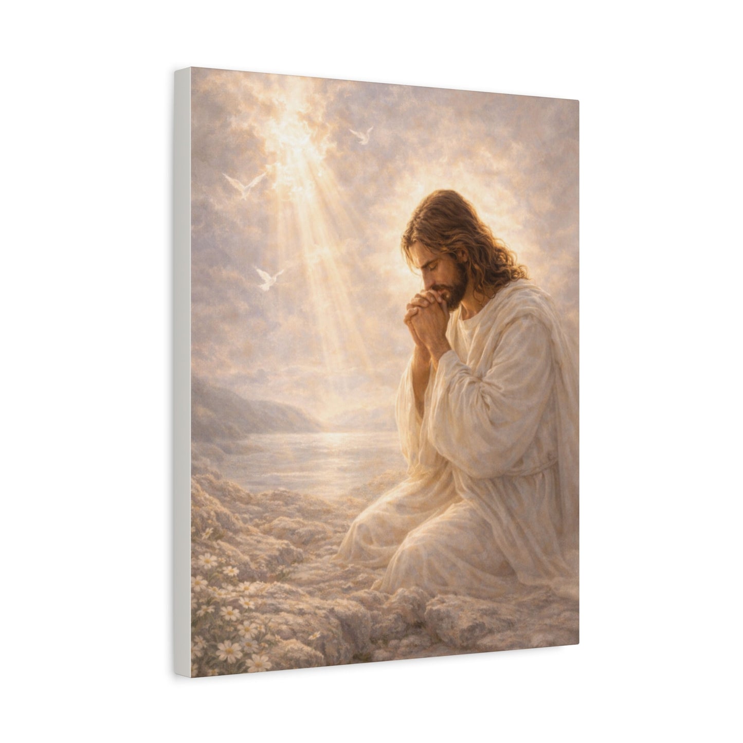 Jesucristo en oración | Obra espiritual para tu hogar | Arte devocional cristiano