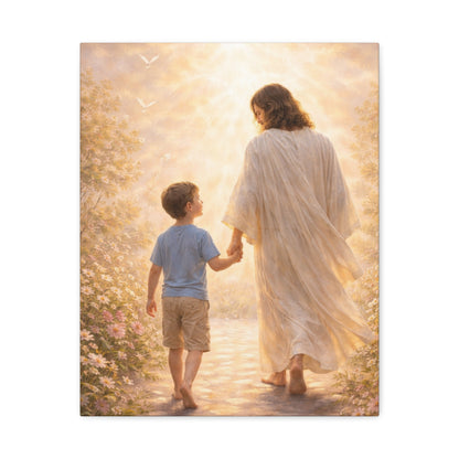 Caminando con Jesús | Obra espiritual para tu hogar | Arte devocional cristiano