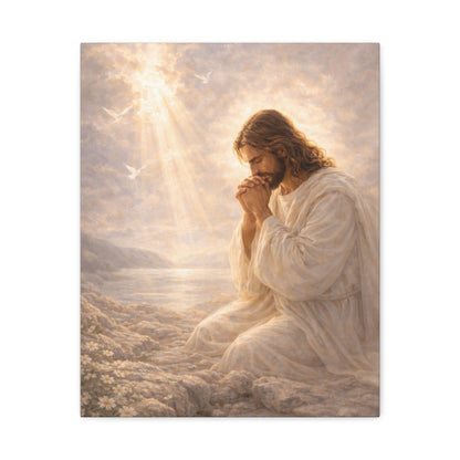 Jesucristo en oración | Obra espiritual para tu hogar | Arte devocional cristiano
