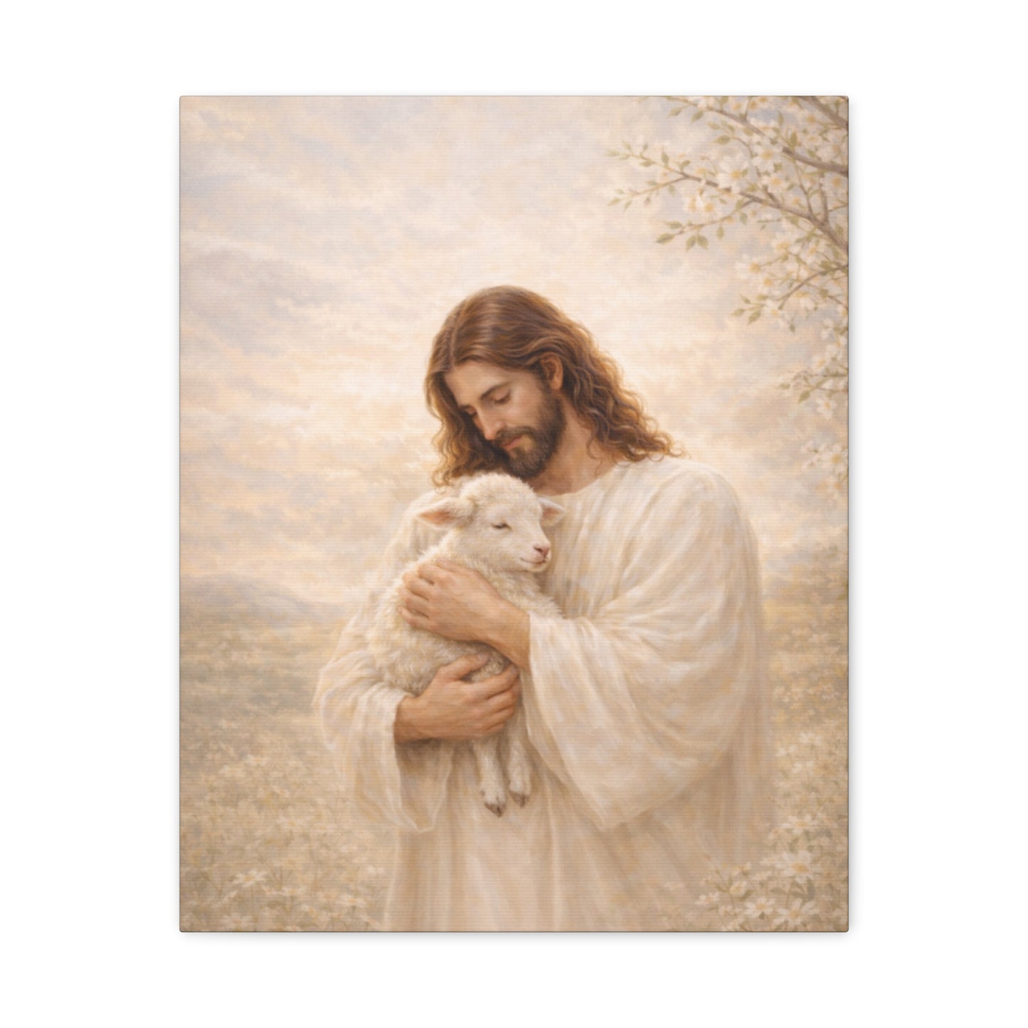 Jesús el Buen Pastor | Canvas espiritual para tu hogar | Arte devocional cristiano