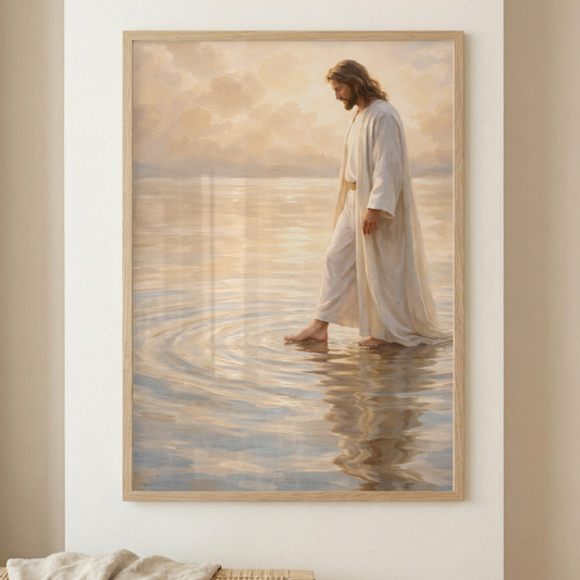 Paz que guía cada paso | Obra espiritual para tu hogar | Arte devocional cristiano