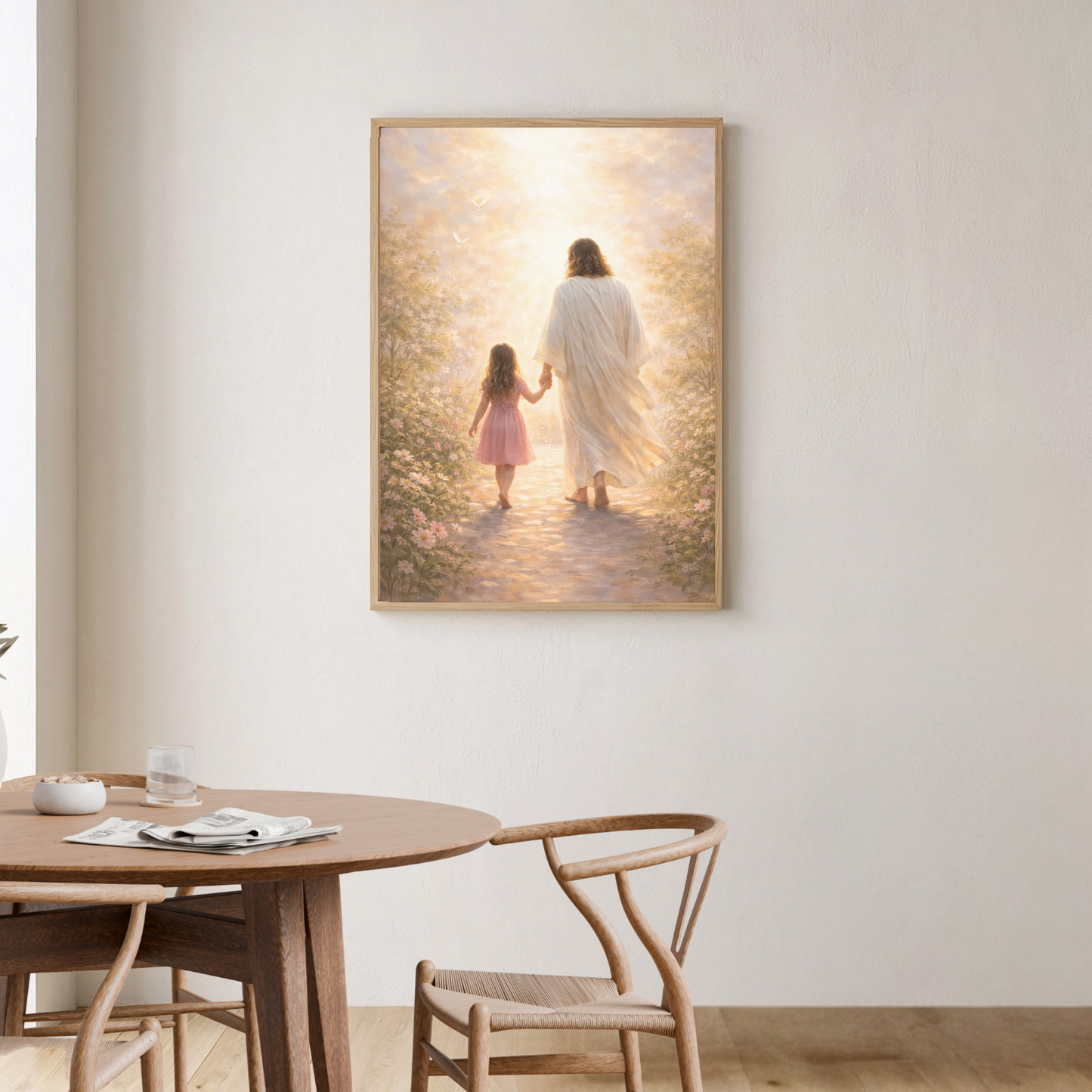 De su mano, siempre seguro | Obra espiritual para tu hogar | Arte devocional cristiano