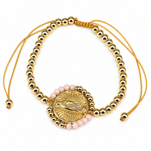Compartimos la fe – Brazalete de la Virgen de Guadalupe en rosa