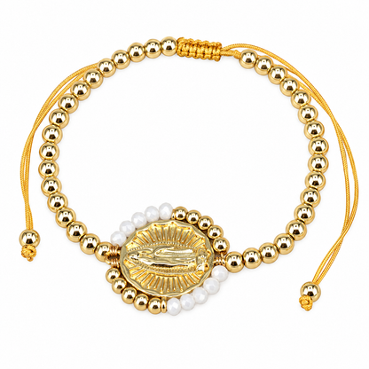 Con fe comienzo de nuevo – Brazalete de la Virgen de Guadalupe en blanco