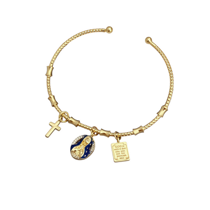 Devotional bracelet of the Virgin of Guadalupe with charms