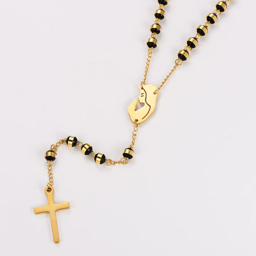 Rosary of the Virgin Mary Pure Light Gold Noir