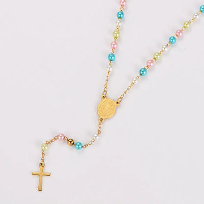Rosary Saint Benedict Guardian Light Harmony Pearl 