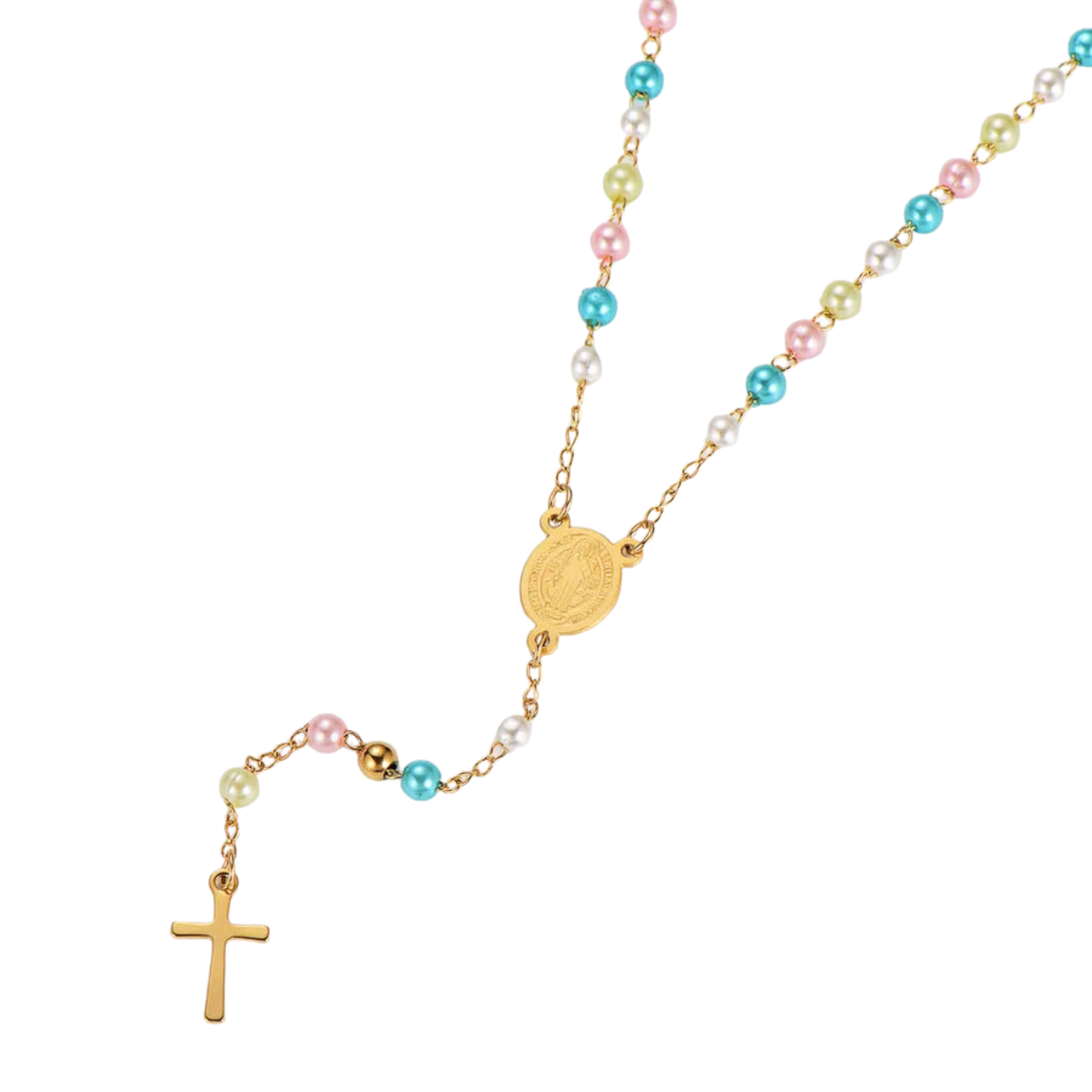Rosary Saint Benedict Guardian Light Harmony Pearl 