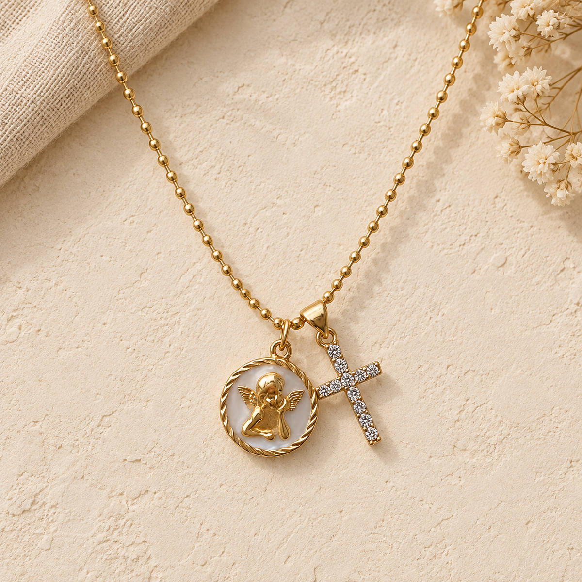 Ángel de Luz – Collar con Cruz